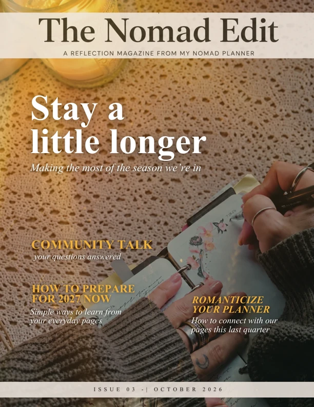 The Nomad Edit October 2026 magazine cover